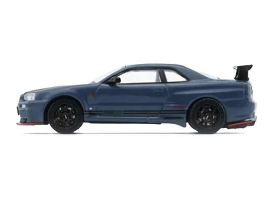 Nissan "Top Secret" Skyline GT-R (BNR34) RHD (Right Hand Drive) Stealth Gray with Carbon Hood "Tokyo Auto Salon 2026" 1/64 Diecast Model Car by BM Creations-0