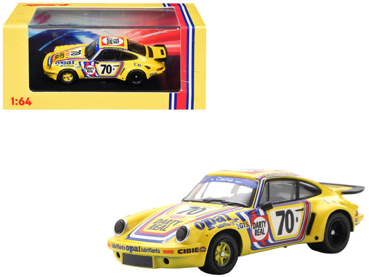 Porsche 911 Carrera RSR 3.0 #70 Henri Cachia - Raymound Touroul - Dennis Rua "ASA Cachia-Bondy" "24 Hours of Le Mans" (1974) 1/64 Model Car by Spark-0