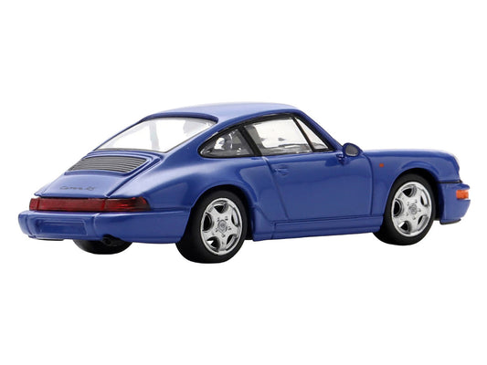 1992 Porsche 911 Carrera RS 3.6 Blue 1/64 Model Car by Spark-0