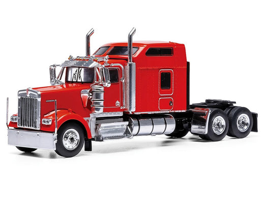 1990 Kenworth W900 Truck Tractor Red 1/64 Diecast Model by IXO Models-0