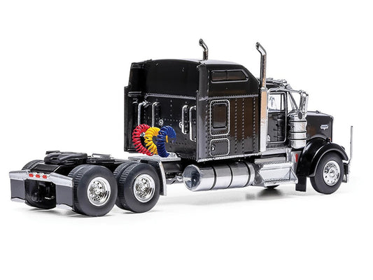 1990 Kenworth W900 Truck Tractor Black 1/64 Diecast Model by IXO Models-0