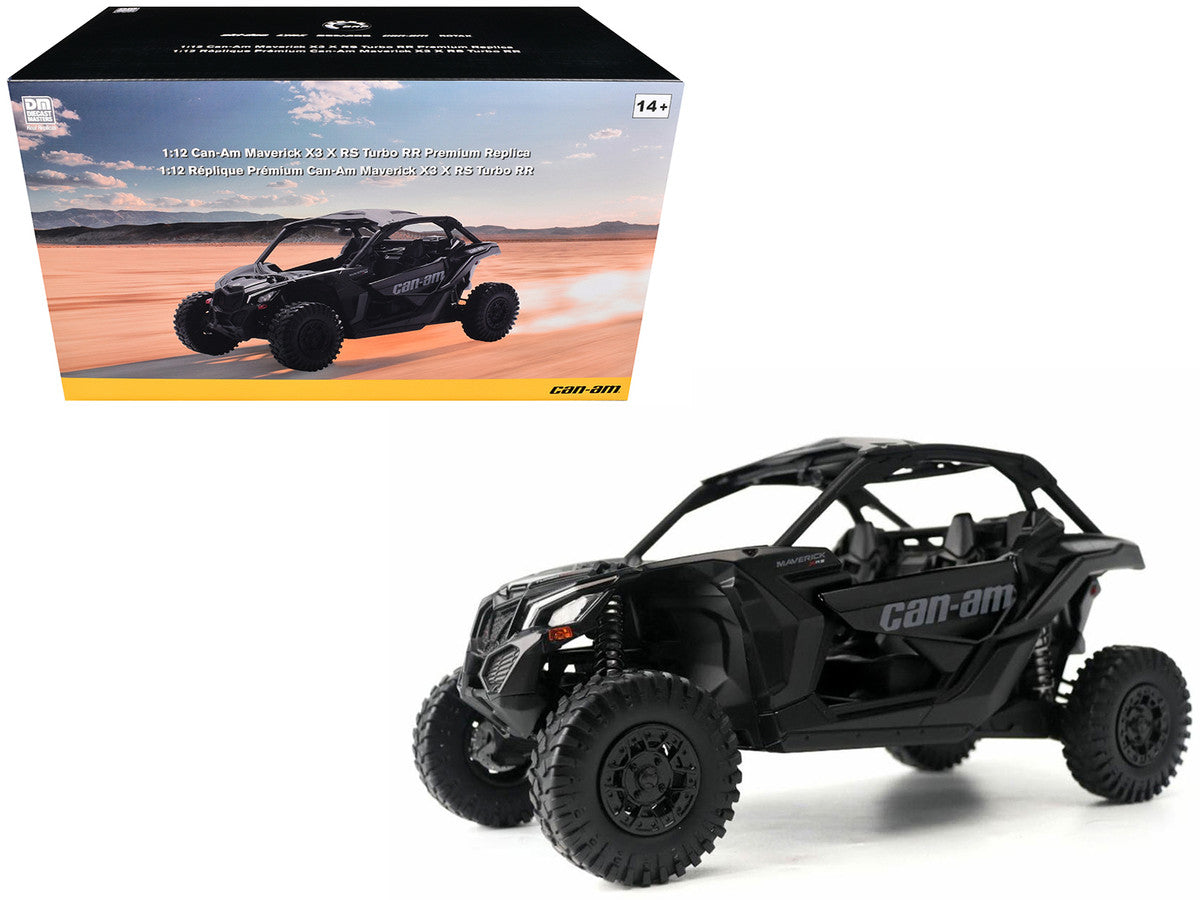 Can-Am Maverick X3 X RS Turbo RR Black 1/12 Diecast Model by BRP Models-4