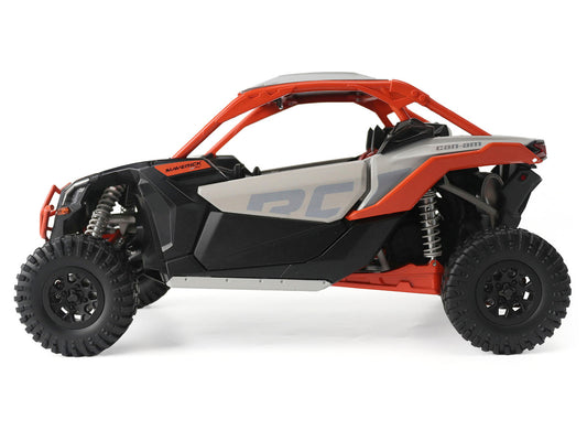 Can-Am Maverick X3 X RC Turbo RR Chalk Gray and Orange 1/12 Diecast Model by BRP Models-0