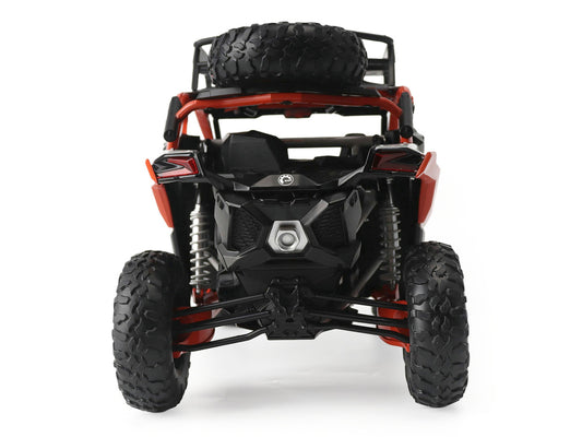 Can-Am Maverick X3 X RS Turbo RR with Roof Rack Chalk Gray and Orange 1/12 Diecast Model by BRP Models-0