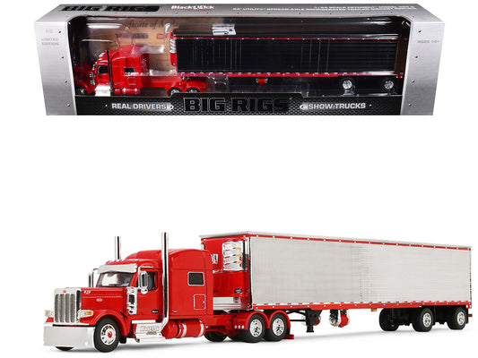 Peterbilt 589 with 78" Mid-Roof Sleeper and 53' Utility Trailer with Reefer "Blackjack Express LLC" Red "Big Rigs" Series II #6 1/64 Diecast Model by DCP/First Gear-0