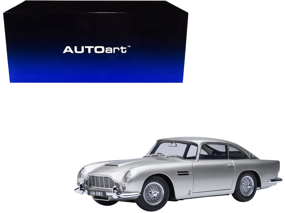 Aston Martin DB5 RHD (Right Hand Drive) Birch Silver 1/18 Model Car by Autoart-4