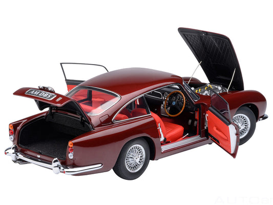 Aston Martin DB5 RHD (Right Hand Drive) Dubonnet Rosso Red Metallic 1/18 Model Car by Autoart-0