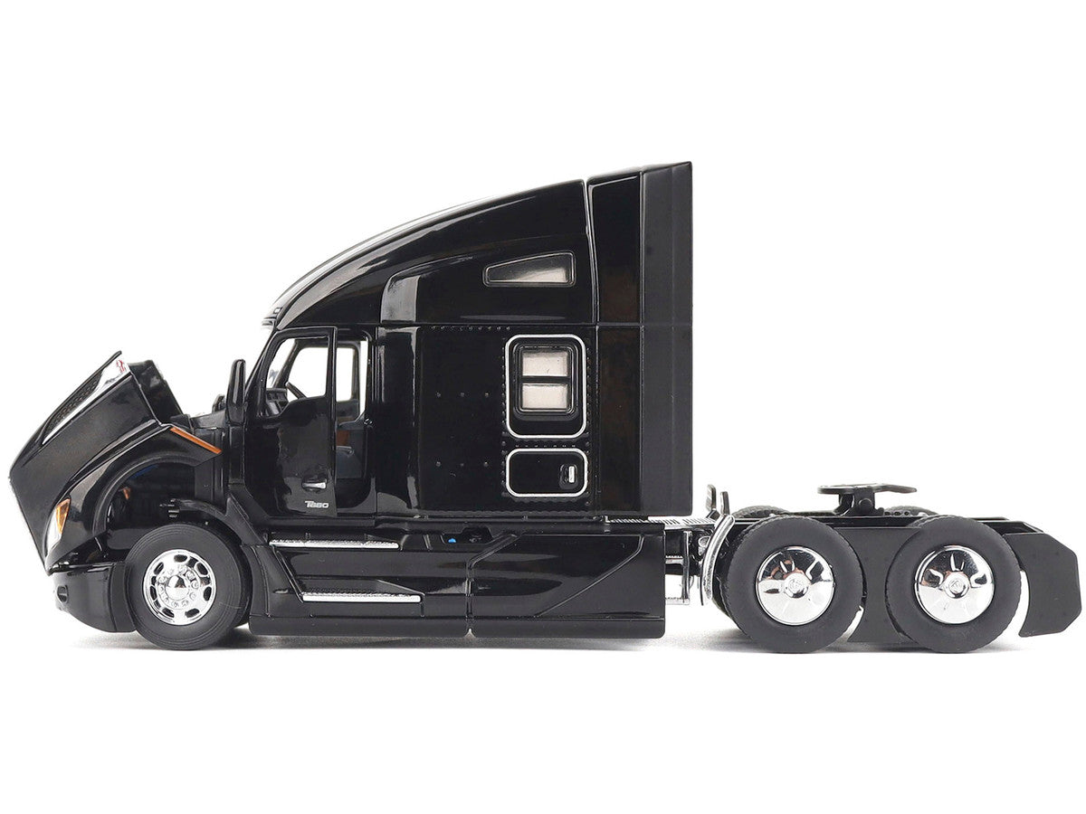 Kenworth T680 76" High Roof Sleeper Cab Truck Tractor Black "Transport Series" 1/50 Diecast Model by Diecast Masters-2