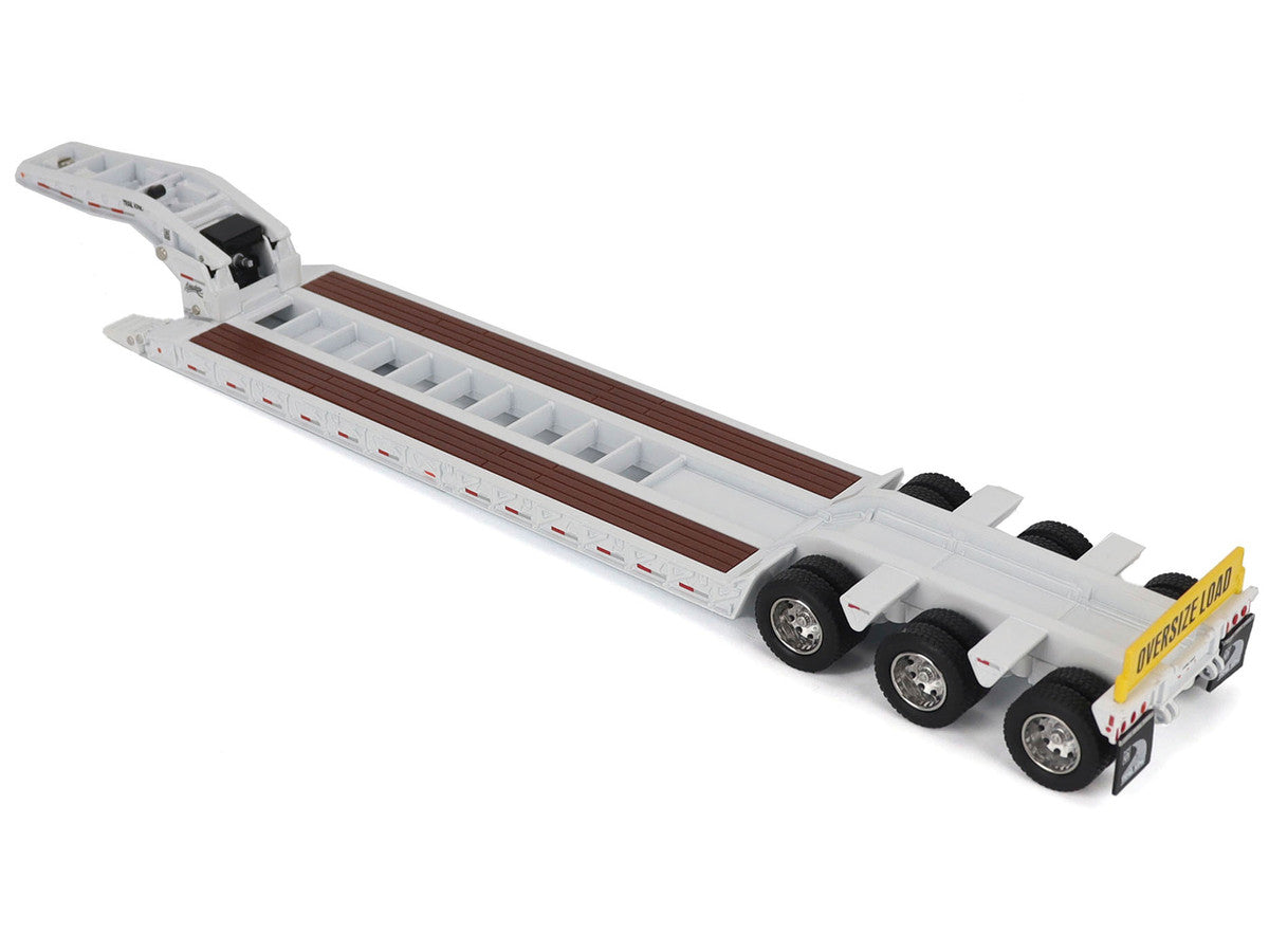 Trail King TK120 Hydraulic Detachable Gooseneck Lowboy Trailer White (Regular Version) "Transport Series" 1/50 Diecast Model by Diecast Masters-3