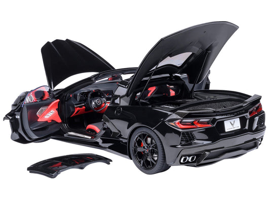 2020 Chevrolet Corvette C8 Stingray Black 1/18 Model Car by Autoart-0