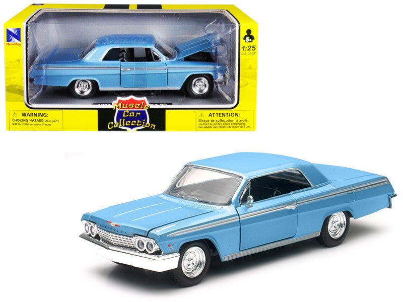 1962 Chevrolet Impala SS Blue 1/25 Diecast Model Car by New Ray-0