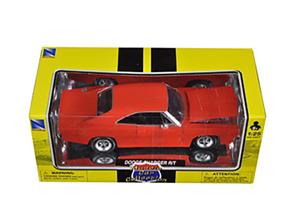 1969 Dodge Charger R/T Orange "Muscle Car Collection" 1/25 Diecast Model Car by New Ray-2