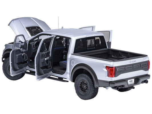 2019 Ford F-150 Raptor Pickup Truck Ingot Silver 1/18 Model Car by Autoart-0