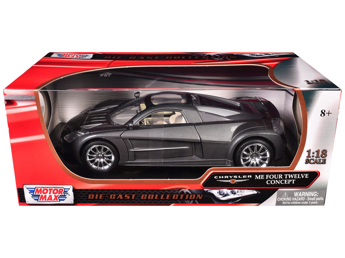 Chrysler Me Four Twelve Concept Car Grey 1/18 Diecast Model Car by Motormax-2