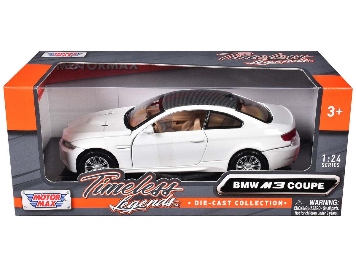 BMW M3 E92 Coupe White 1/24 Diecast Model Car by Motormax-1
