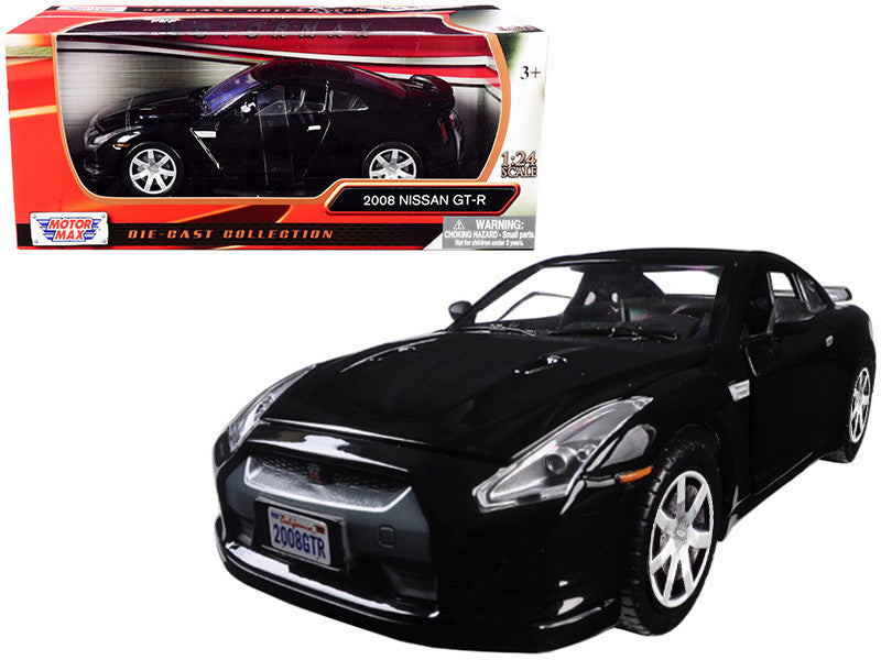 2008 Nissan GT-R R35 Gloss Black 1/24 Diecast Model Car by Motormax-0