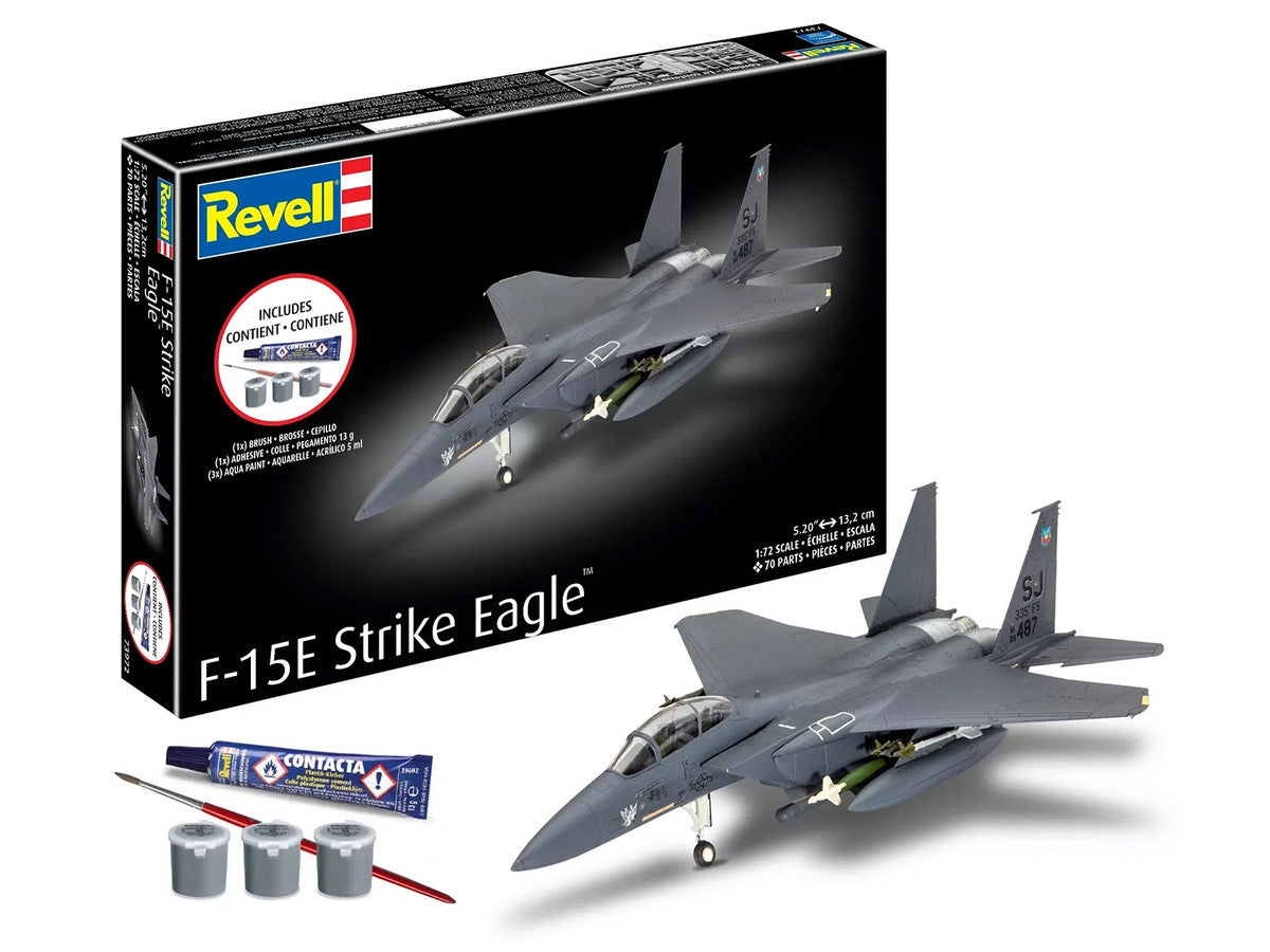 Level 4 Model Kit F-15E Strike Eagle Aircraft All-Included Kit 1/72 Scale Model by Revell-2