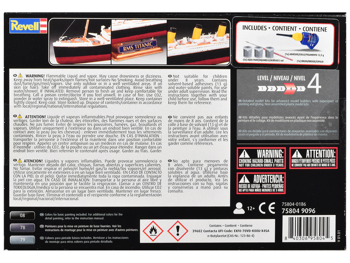 Level 4 Model Kit R.M.S. Titanic All-Included Kit 1/1200 Scale Model by Revell-3