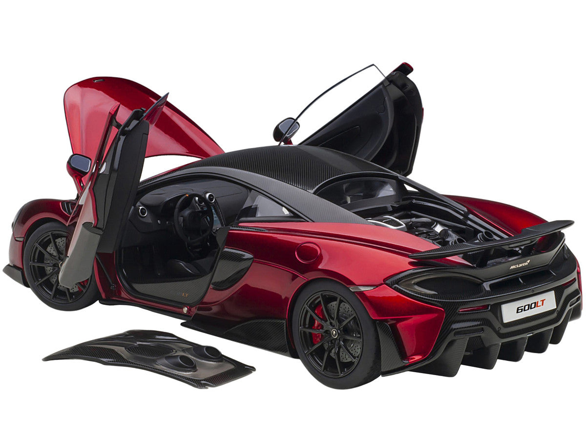 Mclaren 600LT Vermillion Red and Carbon 1/18 Model Car by Autoart-1