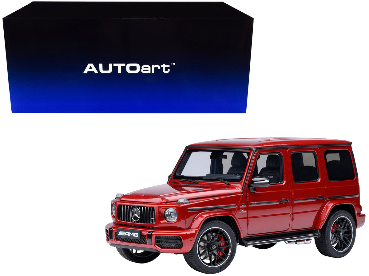 2019 Mercedes-Benz AMG G63 Cardinal Red Metallic 1/18 Model Car by Autoart-4