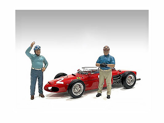 "Racing Legends" 50's Set of 2 Diecast Figures for 1/43 Scale Models by American Diorama-0