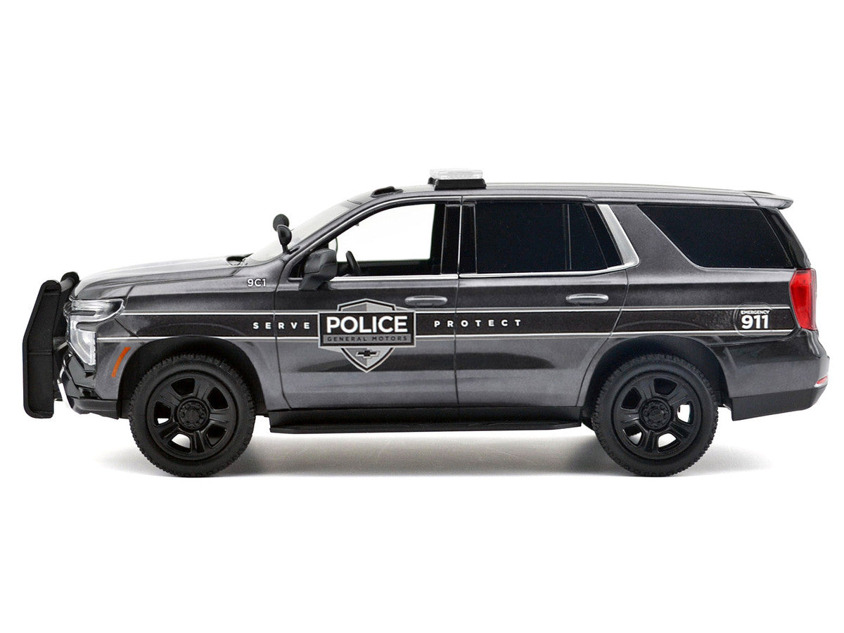 2025 Chevrolet Tahoe PPV "General Motors Police" Gray Metallic "Custom Builder's Kit - Law Enforcement and Public Service" Series 1/24 Diecast Model Car by Motormax-3