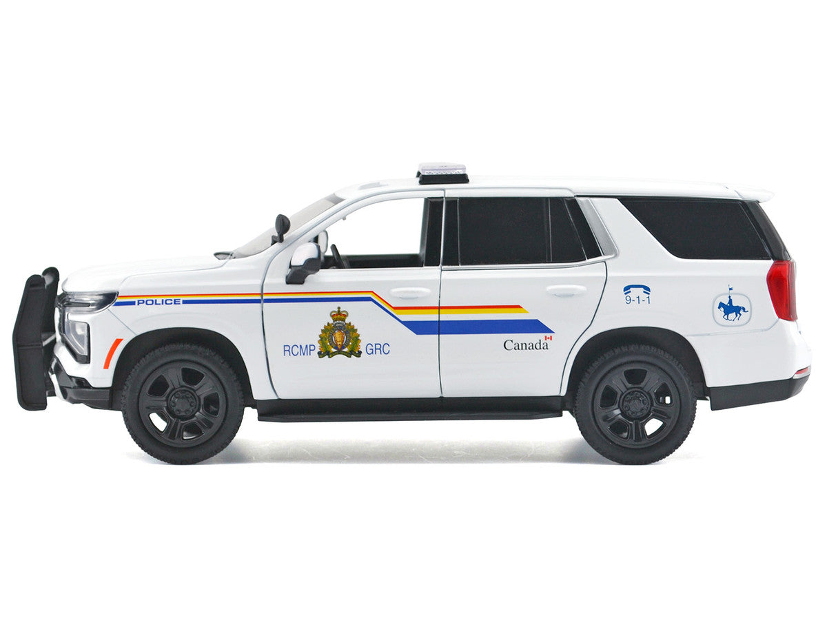 2025 Chevrolet Tahoe PPV with Light Bar "RCMP Royal Canadian Mounted Police" White "Law Enforcement and Public Service" Series 1/24 Diecast Model Car by Motormax-1