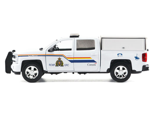 2017 Chevrolet Silverado 1500 LT Z71 Crew Cab Pickup Truck with Camper Box "Royal Canadian Mounted Police" White "Law Enforcement and Public Service" Series 1/27 Diecast Model Car by Motormax-0