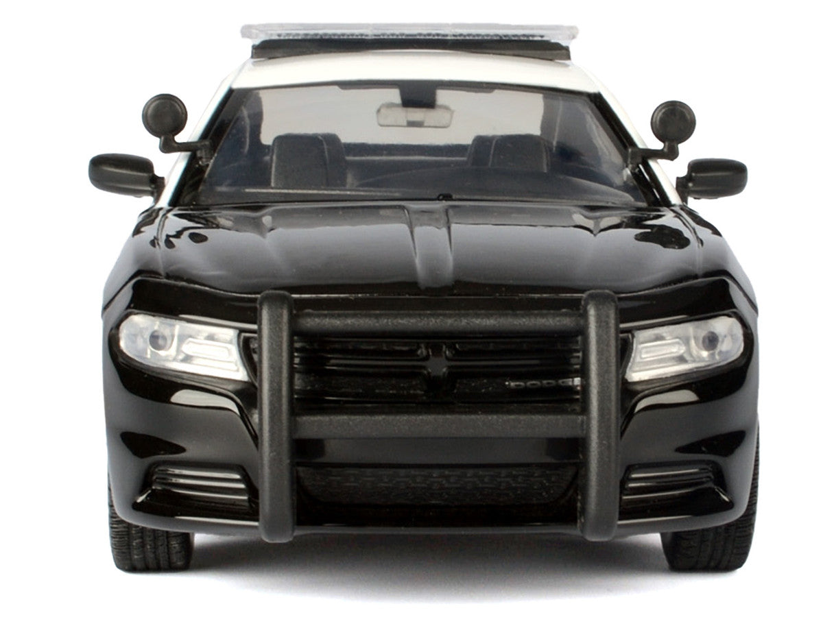2023 Dodge Charger Pursuit Police Car "LAPD (Los Angeles Police Department)" Black and White "Law Enforcement and Public Service" Series 1/24 Diecast Model Car by Motormax-2