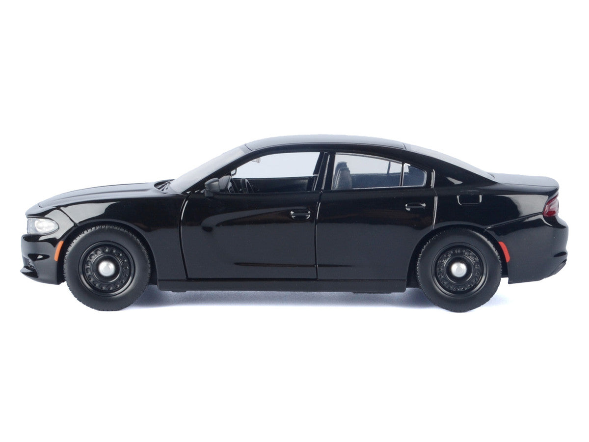 2023 Dodge Charger Pursuit Police Car Black "Custom Builder's Kit - Law Enforcement and Public Service" Series 1/24 Diecast Model Car by Motormax-1