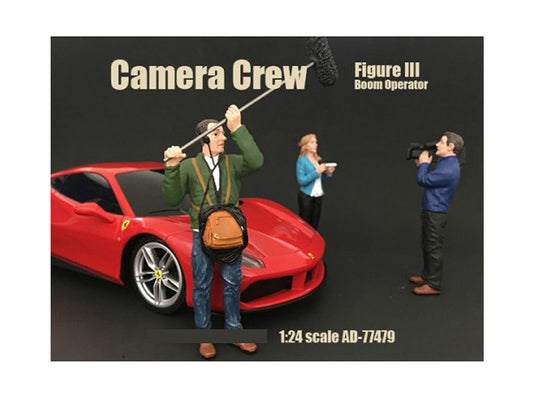Camera Crew Figure III "Boom Operator" For 1:24 Scale Models by American Diorama-0