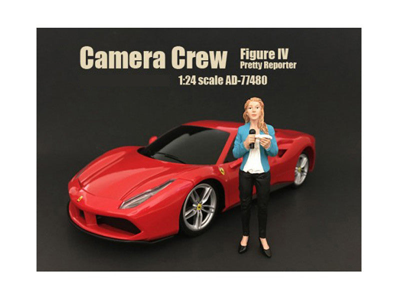 Camera Crew Figure IV "Pretty Reporter" For 1:24 Scale Models by American Diorama-0