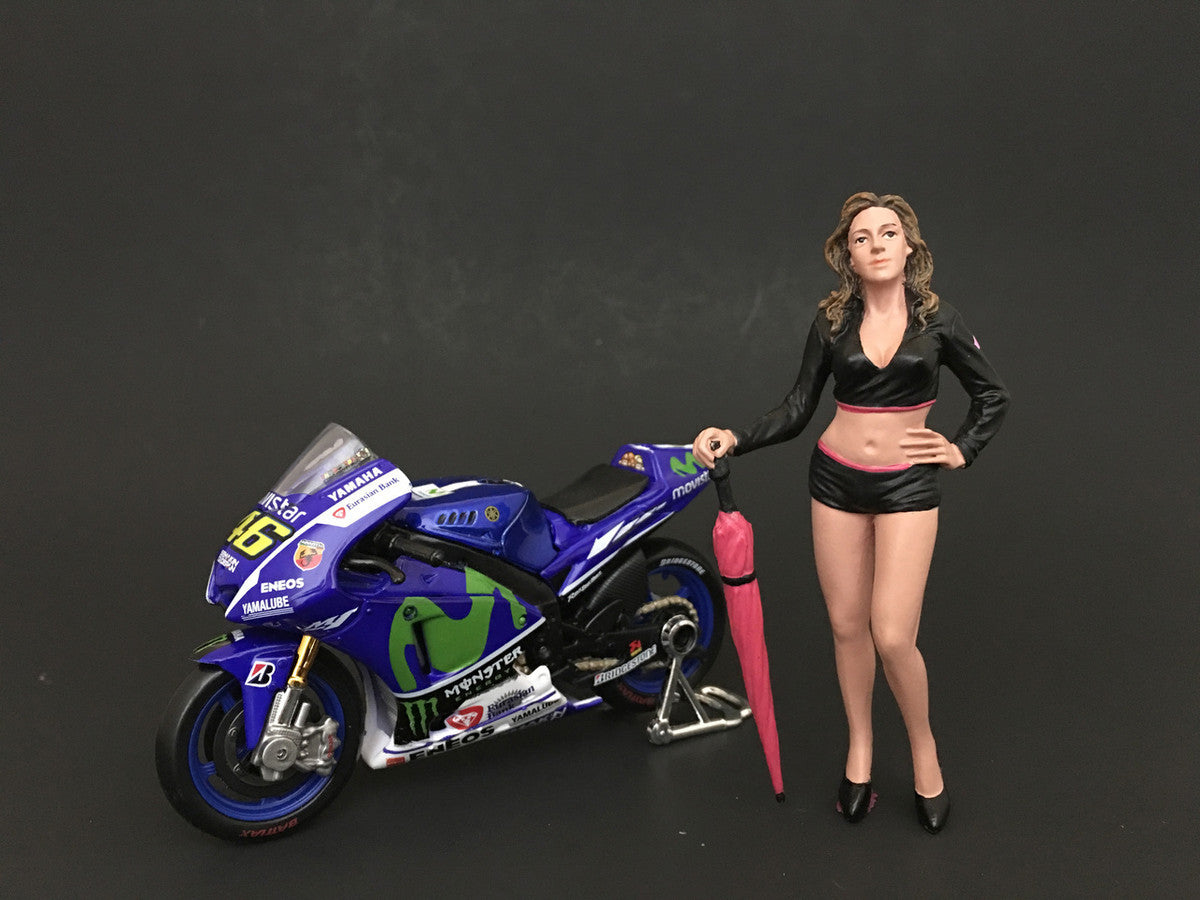 Umbrella Girl II Figure For 1:24 Scale Models by American Diorama-0