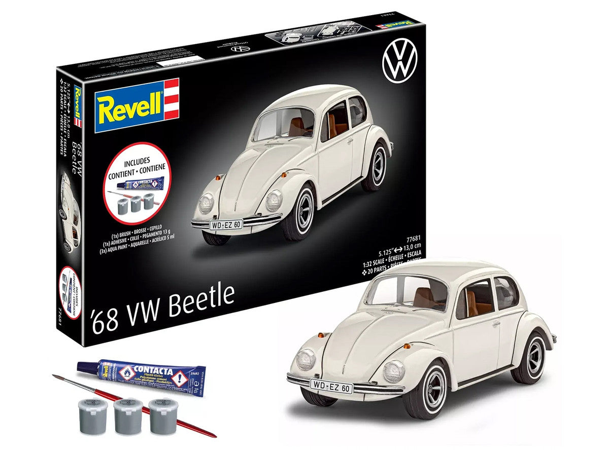 Level 3 Model Kit 1968 Volkswagen Beetle All-Included Kit 1/32 Scale Model by Revell-3