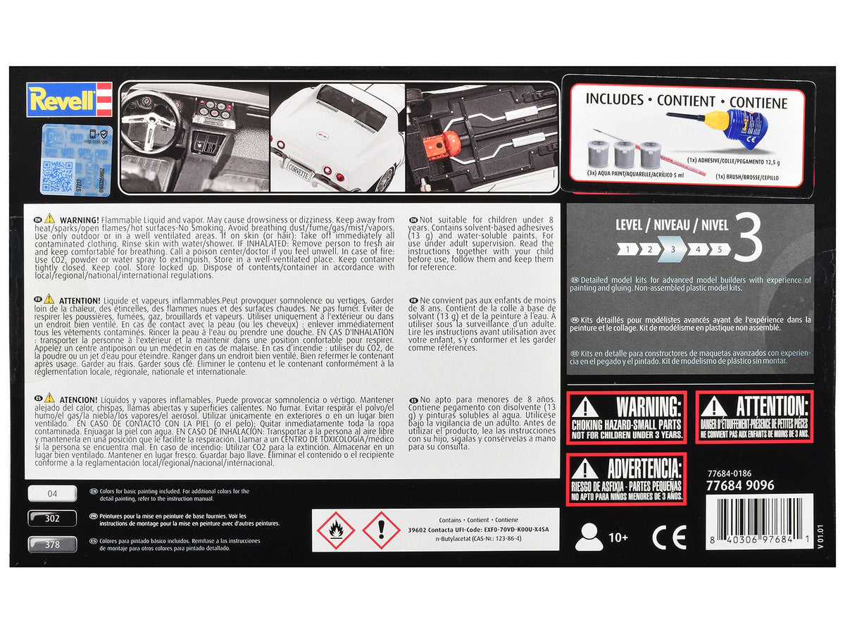 Level 3 Model Kit 1969 Chevrolet Corvette Stingray All-Included Kit 1/32 Scale Model by Revell-4