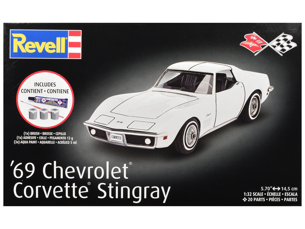 Level 3 Model Kit 1969 Chevrolet Corvette Stingray All-Included Kit 1/32 Scale Model by Revell-0
