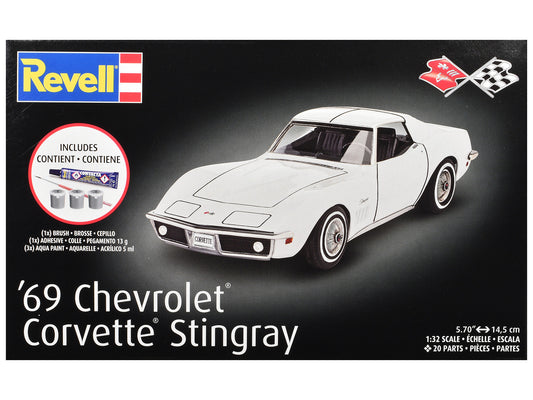 Level 3 Model Kit 1969 Chevrolet Corvette Stingray All-Included Kit 1/32 Scale Model by Revell-0
