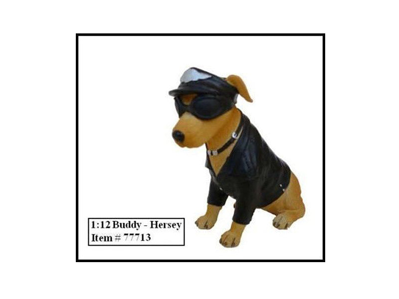 Biker's Dog "Buddy Hersey" Figure For 1:12 Models by American Diorama-0