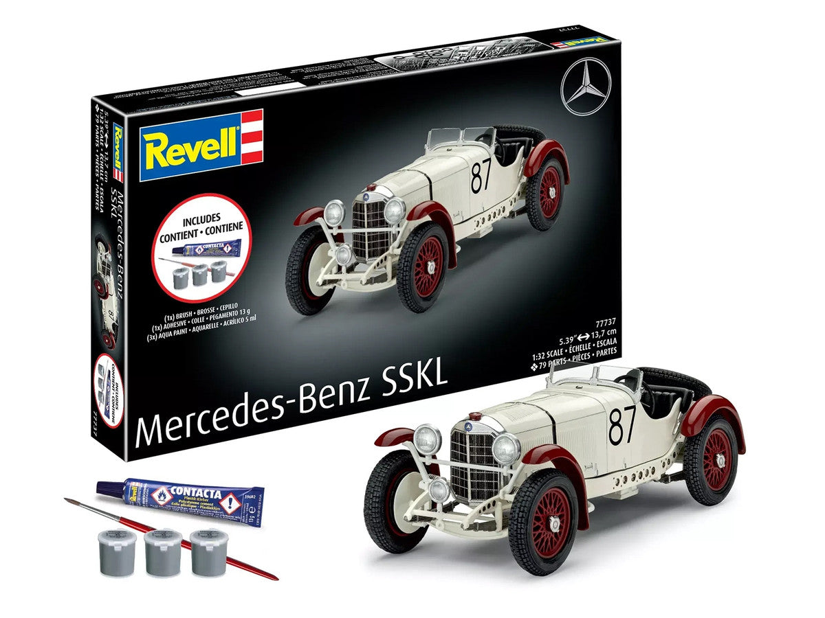 Level 4 Model Kit Mercedes-Benz SSKL All-Included Kit 1/32 Scale Model by Revell-3