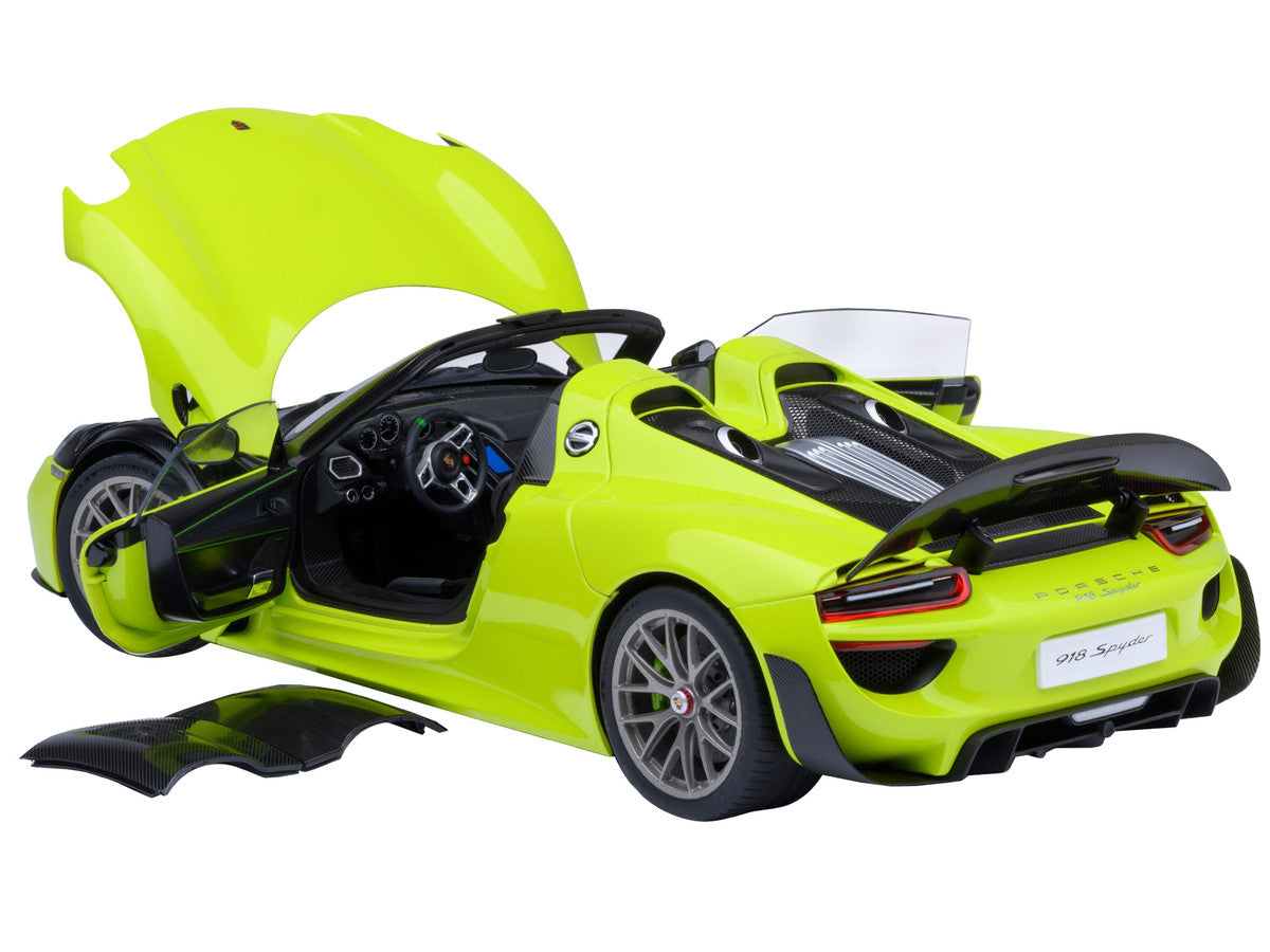 Porsche 918 Spyder "Weissach Package" Acid Green 1/18 Model Car by Autoart-0