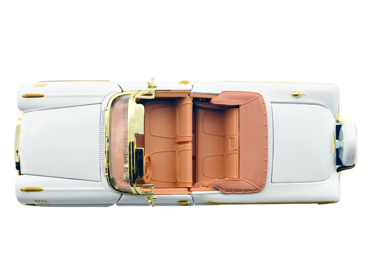 1958 Chevrolet Impala White Metallic with Gold Accents "Luxe Legends" Series 1/24 Diecast Model Car by Motormax-3