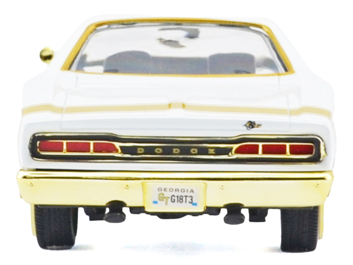 1969 Dodge Coronet Super Bee White Metallic with Gold Accents "Luxe Legends" Series 1/24 Diecast Model Car by Motormax-3
