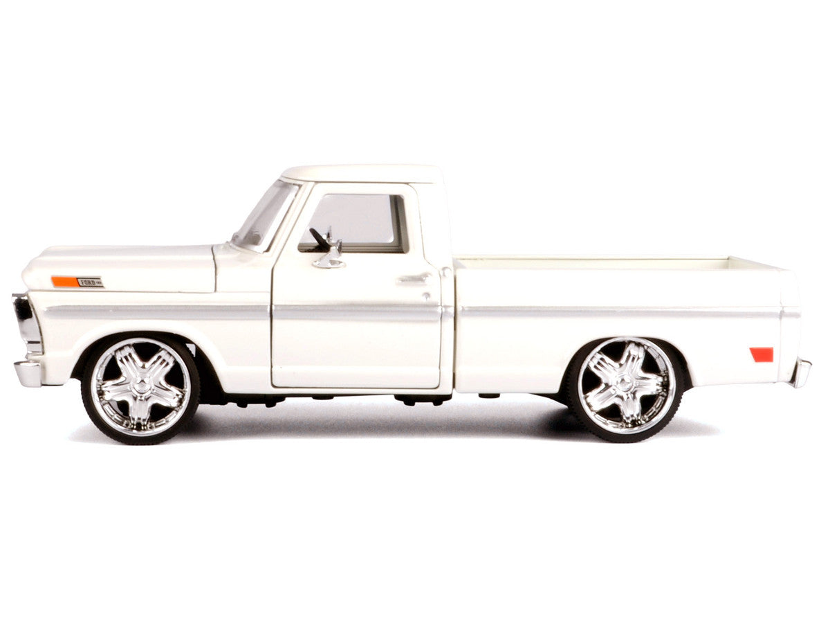 1969 Ford F-100 Pickup Truck Cream "Maxx Design" Series 1/24 Diecast Model Car by Motormax-1