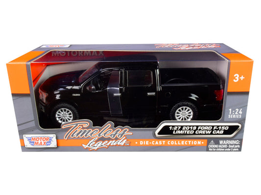 2019 Ford F-150 Limited Crew Cab Pickup Truck Black 1/24-1/27 Diecast Model Car by Motormax-0