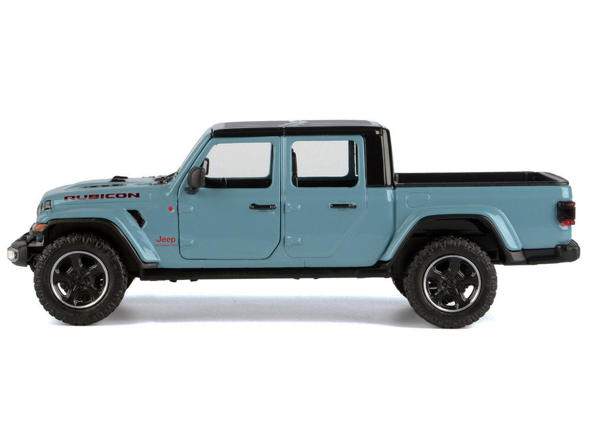 2021 Jeep Gladiator Rubicon (Closed Top) Pickup Truck Blue with Black Top 1/27 Diecast Model Car by Motormax-0