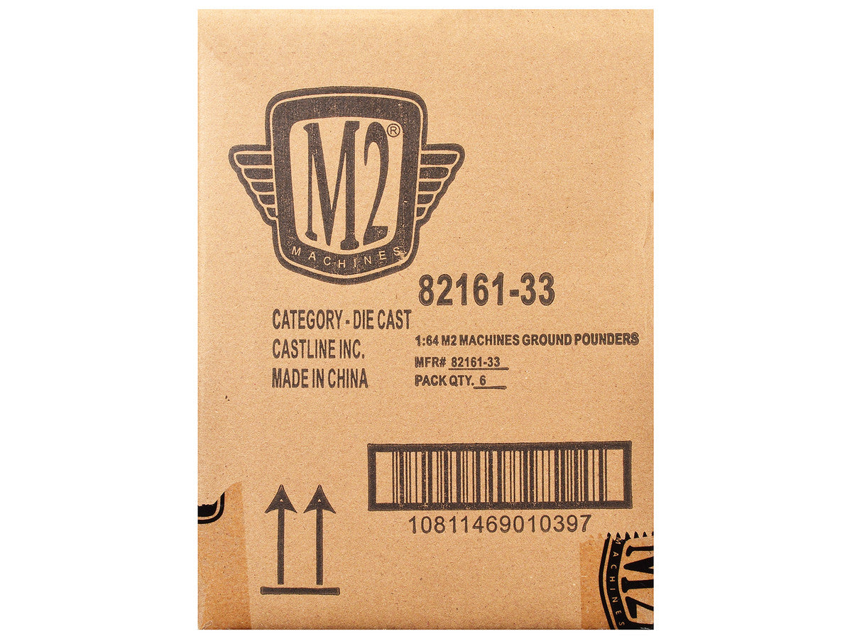 "Ground Pounders" 6 Cars Set Release 33 IN DISPLAY CASES Limited Edition 1/64 Diecast Model Cars by M2 Machines-3