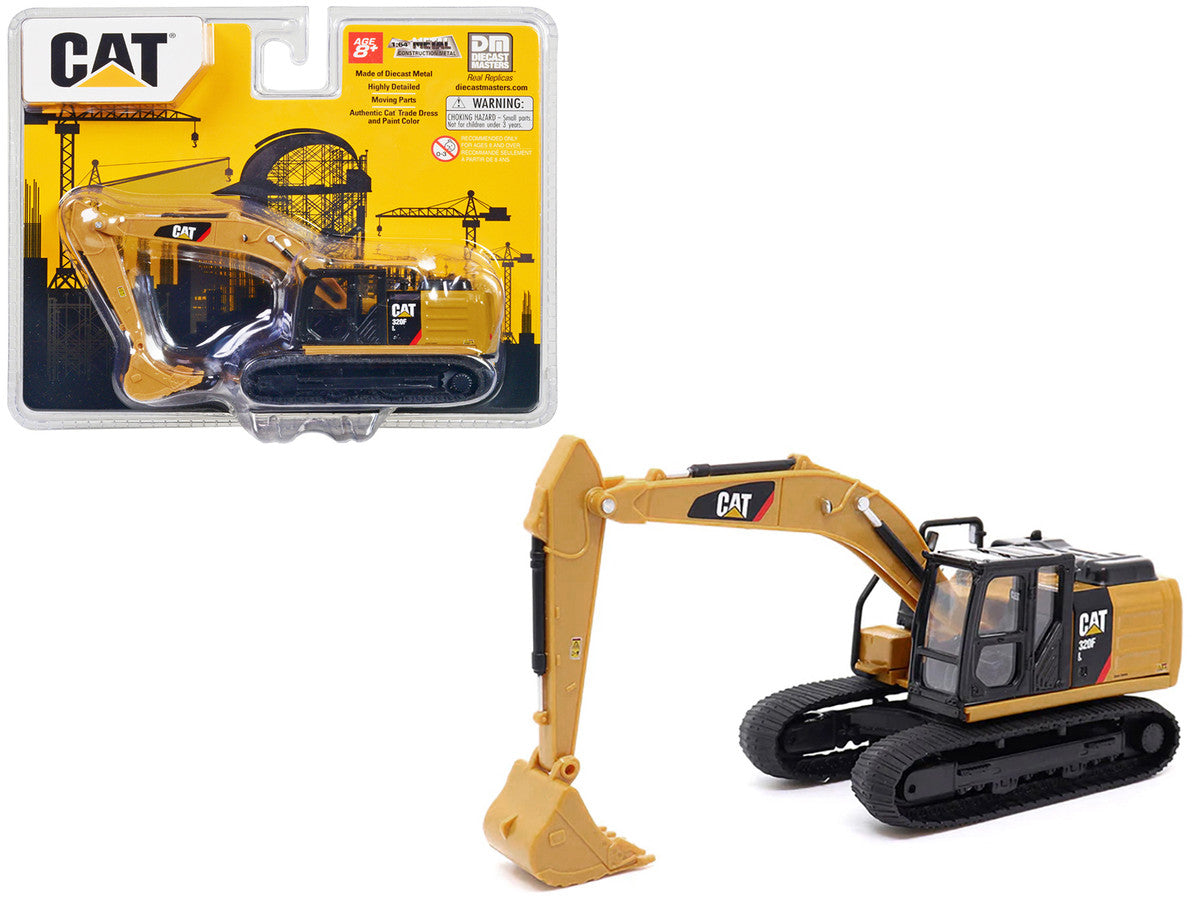 CAT Caterpillar 320F L Hydraulic Excavator Yellow and Black 1/64 Diecast Model by Diecast Masters-0