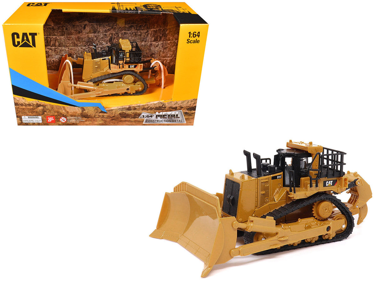 CAT Caterpillar D11T Dozer Yellow 1/64 Diecast Model by Diecast Masters-3