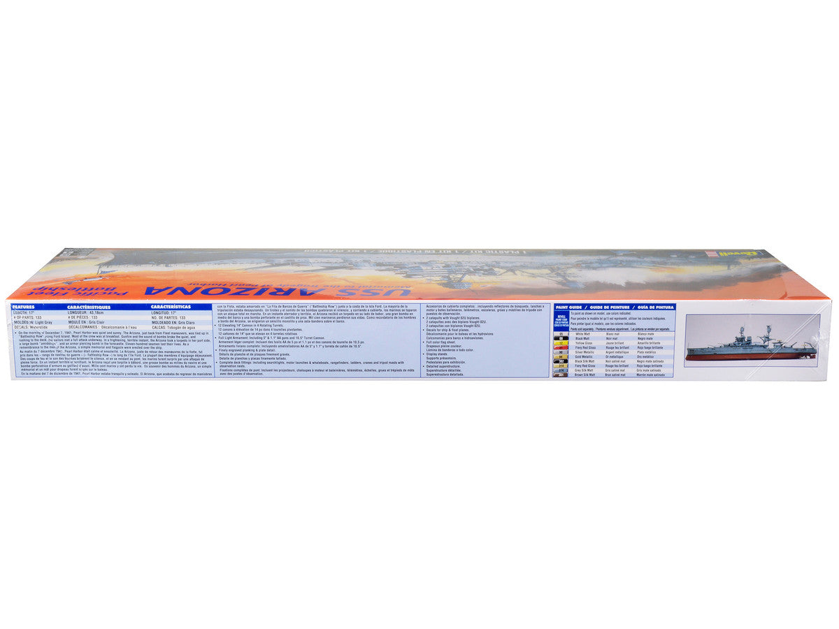 Level 4 Model Kit USS Arizona Pacific Fleet Battleship "Memorial to the Tragedy of Pearl Harbor" 1/426 Scale Model by Revell-1