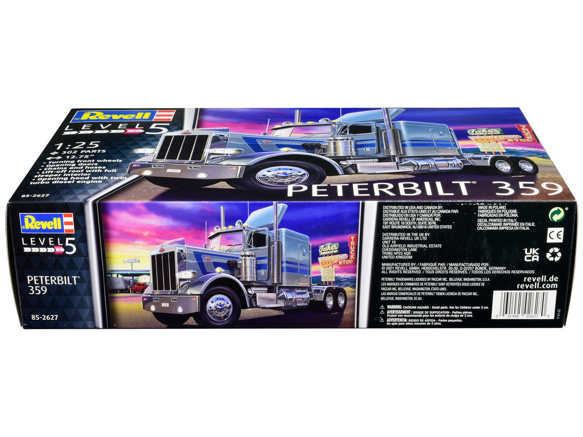 Level 5 Model Kit Peterbilt 359 Truck Tractor 1/25 Scale Model by Revell-2